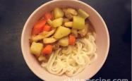 Recipe for Curry Potato and Egg Noodles