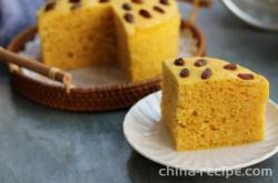 How to make pumpkin Steamed Chinese sponge cake