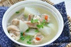 The recipe for lamb and radish soup