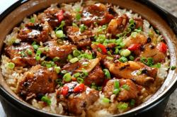 Practice of Little pan rice with ribs in soy sauce