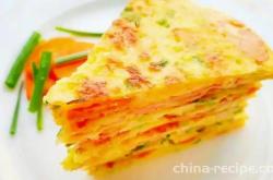 Method of fragrant cucumber egg cake