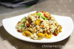 Practice of Fried Rice with Mushroom and Egg