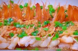 Method of making garlic vermicelli shrimp with open back