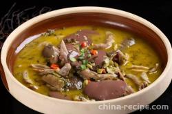 How to make duck blood with pickled Chinese cabbage