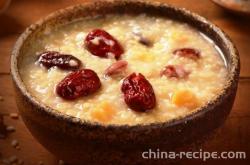 How to make red dates and millet porridge