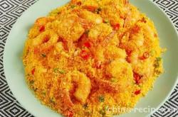 The recipe for stir frying shrimp with breadcrumbs