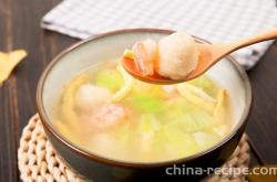 How to make prawn Rice-meat dumplings soup