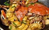 The method of making crab stir fried rice cake