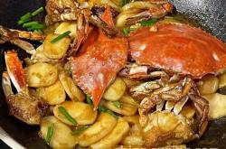 The method of making crab stir fried rice cake