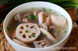 Method of making lotus root pork bone stew