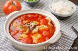 The recipe for tomato sauce fish fillet soup