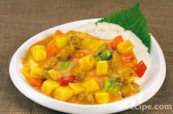 The recipe for potato chicken curry