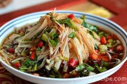 The method of mixing fermented black beans with shiitake mushrooms