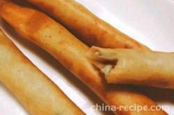 Practice of Spring rolls with Chinese Cabbage and Mushroom