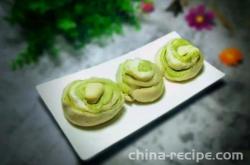 Practice of double color Steamed rolls