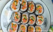 The recipe for homemade sushi