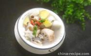 The recipe for crab flavored mushroom mixed vegetable soup