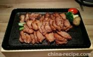 The recipe for peach grilled meat