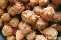 The method of dry frying small meatballs