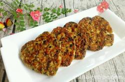 The preparation of Chinese toon tofu meat patty