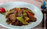 The method of stir frying pork liver