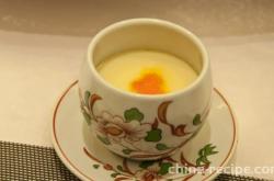 The recipe for rice soup and egg custard