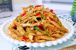 The recipe for cold mixed shredded chicken