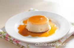 The recipe for caramel egg pudding