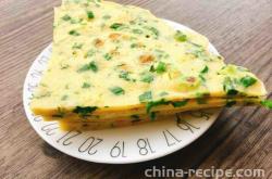 The recipe for scallion egg pancakes