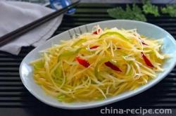 The recipe for spicy shredded potatoes