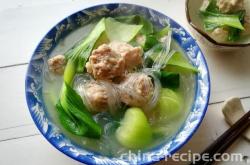 Practice of rape vermicelli Rice-meat dumplings soup