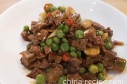 The recipe for stir frying steak with peas