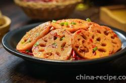 The recipe for spicy lotus root slices