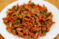 The recipe for stir fried lemon chicken gizzards