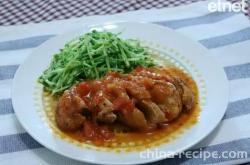 The recipe for tomato duck meat