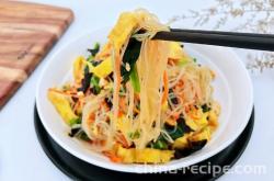 The recipe for cold mixed egg vermicelli