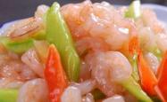 The method of stir frying shrimp