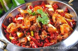 Preparation of Pork Ribs and Shrimp Spicy and Fragrant Pot