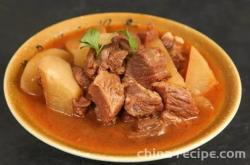 The recipe for stewing beef with radish