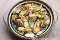 The recipe for steamed clams