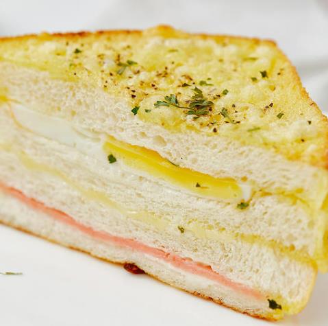 The recipe for egg and ham sandwiches