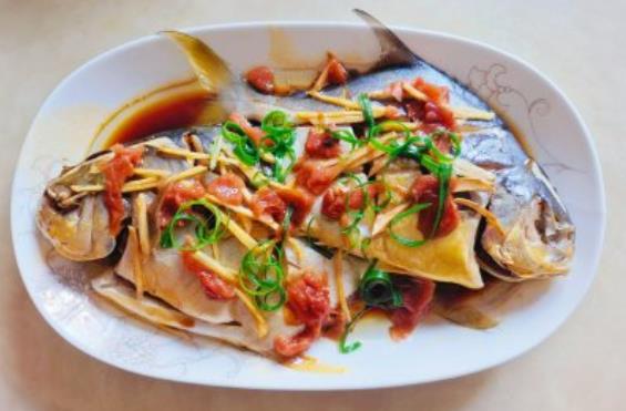 Cantonese style - Steamed Golden Pomfret with Sour Plum