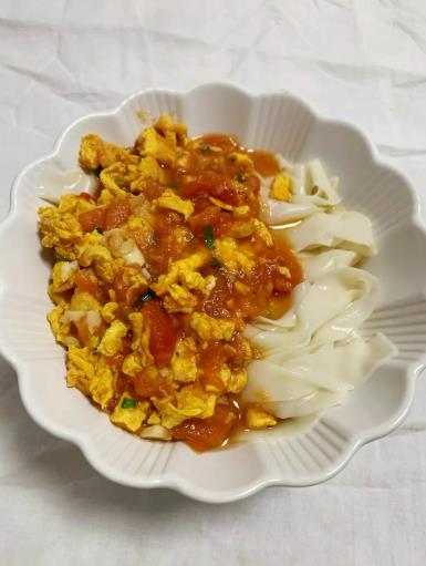 The recipe for tomato and egg braised noodles