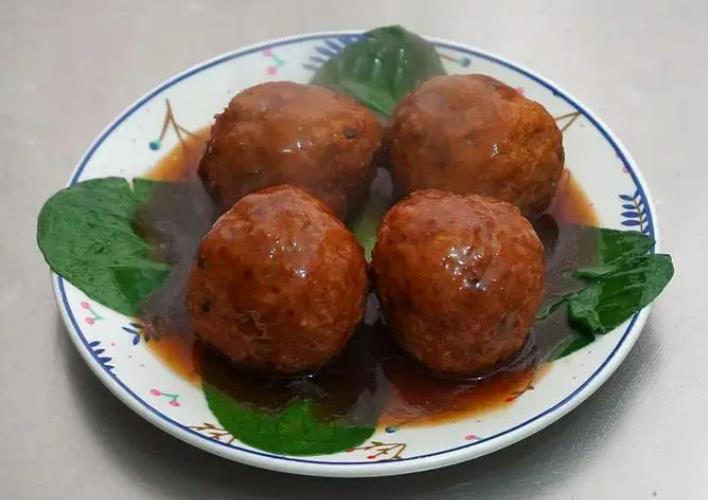 The recipe for the simplified version of Four Happiness Meatballs