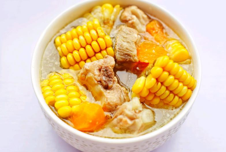 The recipe for carrot corn rib soup