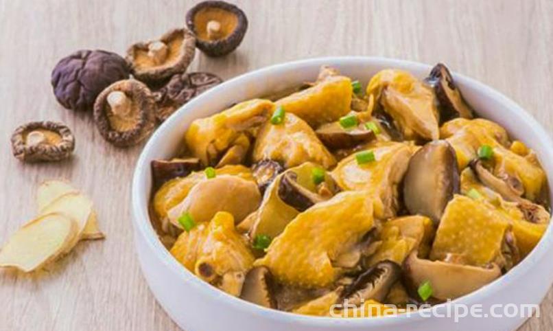 The method of steaming chicken with shiitake mushrooms