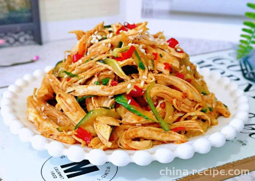 The recipe for cold mixed shredded chicken