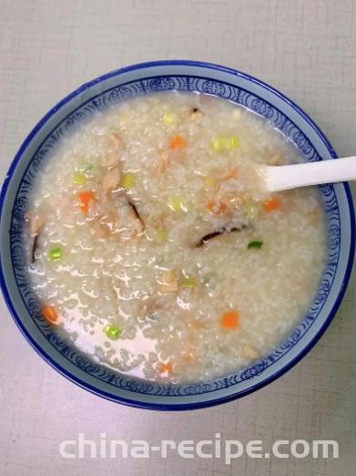 The practice of mushroom chicken Congee