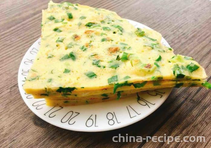 The recipe for scallion egg pancakes