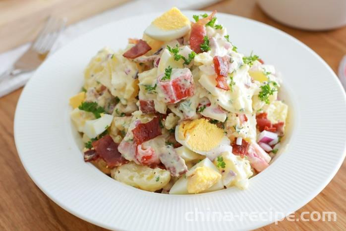 The recipe for potato salad